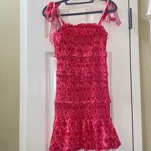 Pink Tie Strap Dress